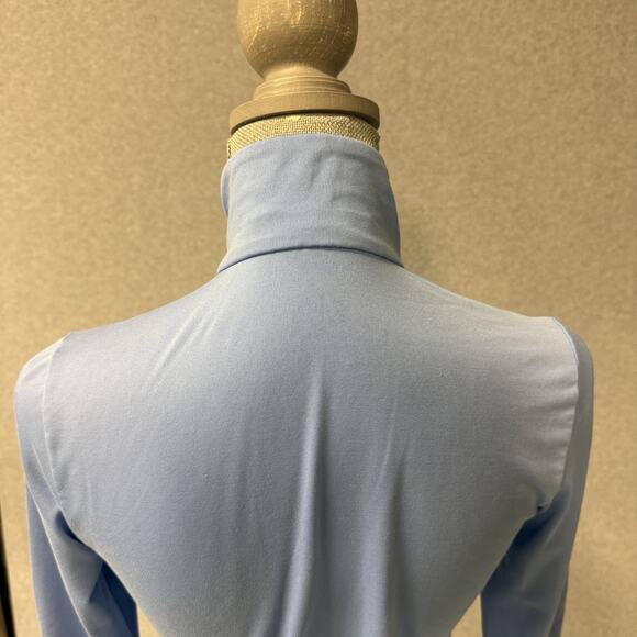 Polo Golf Ralph Lauren 1/4 Quarter Zip Performance Mock Neck Top Blue Women’s S - Picture 6 of 11